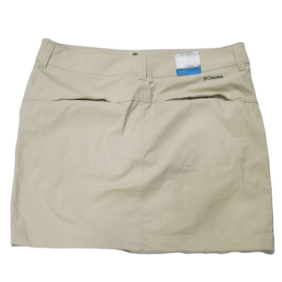 COLUMBIA Omni Shield Women's Active Fit Beige Nylon Stretch Skort Size 10 - Picture 5 of 9